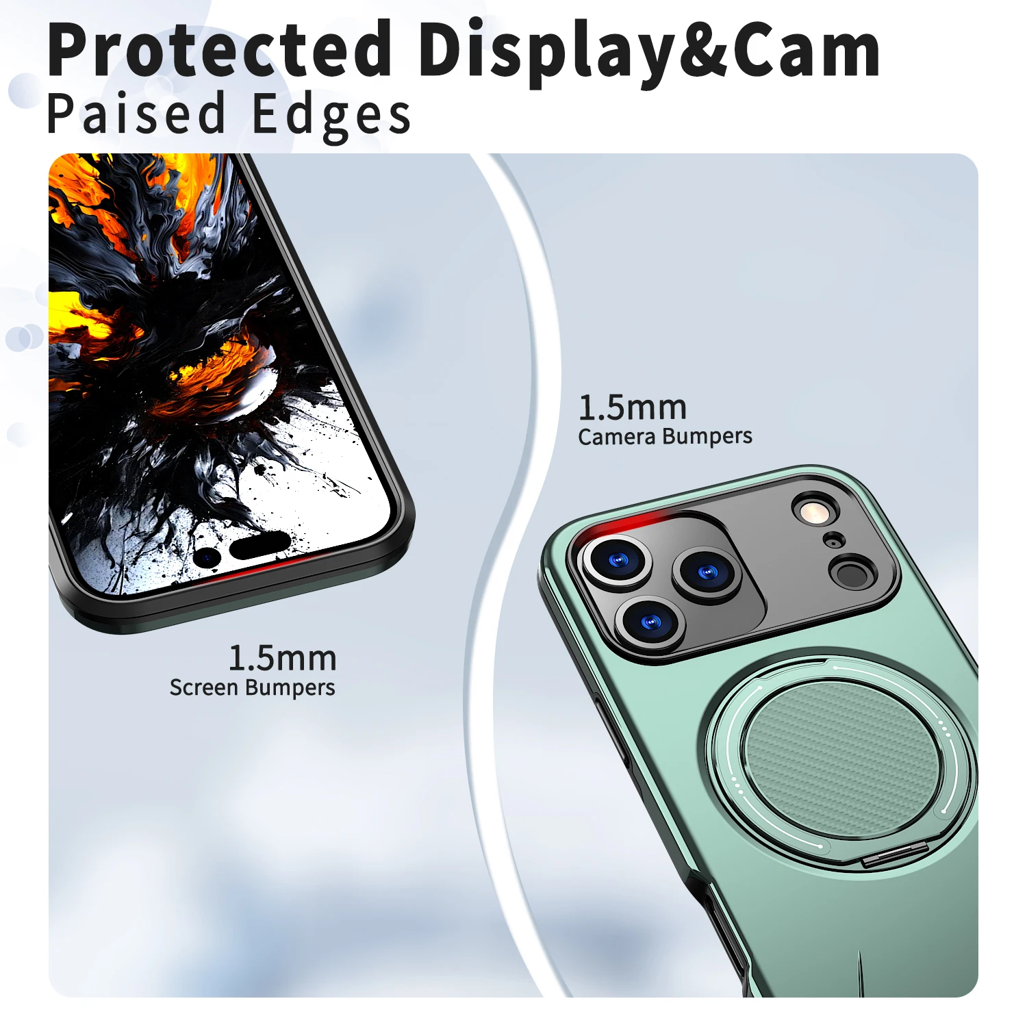 360 ° Magnetische Halterung Telefon Fall Für iPhone 17 Air 11 12 13 14 15 16 17 Pro Max Für Magsafe stoßfest Ständer Halter Abdeckung Funda – Detail 4
