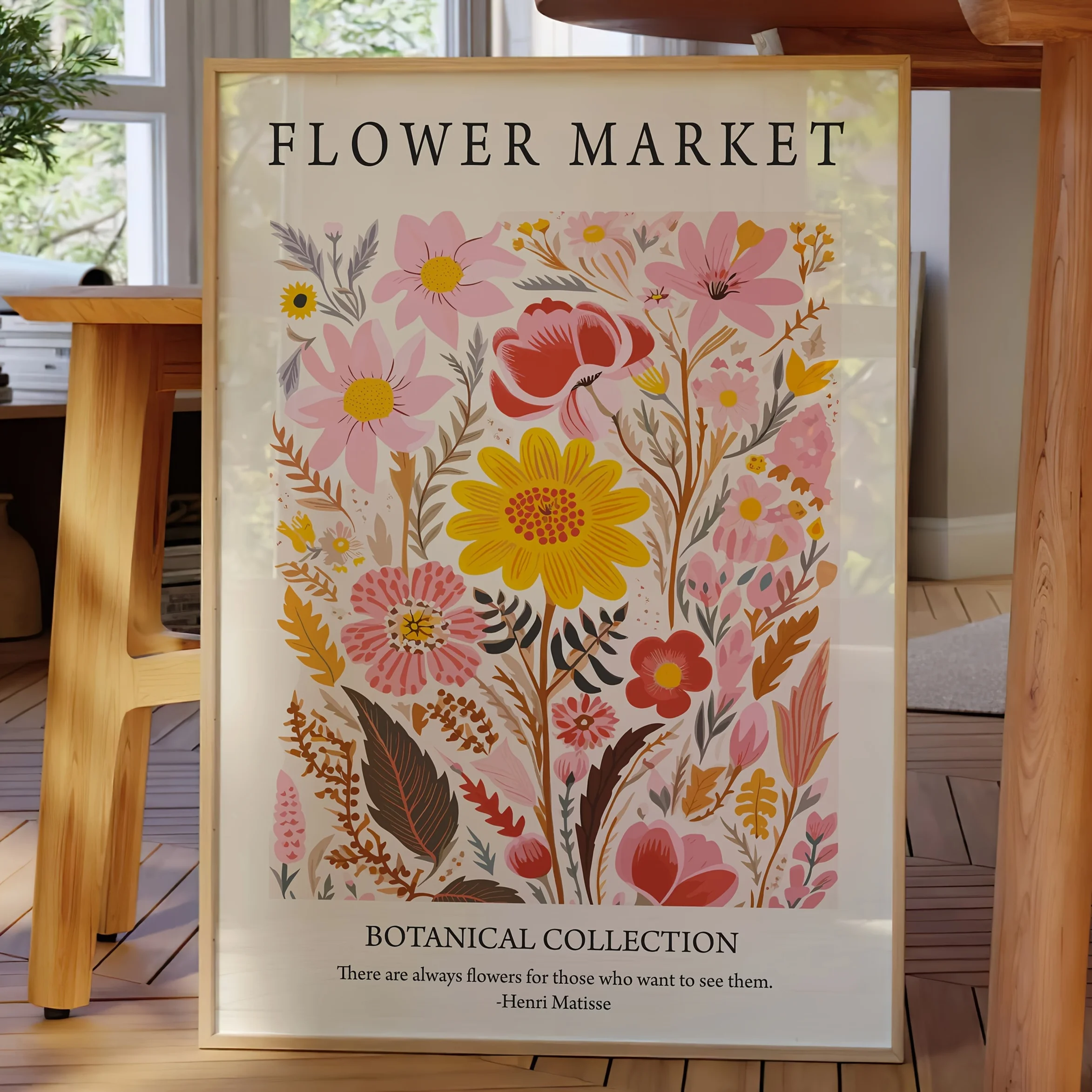 Vibrant Matisse-style Flower M - đánh giá và giá Home Office Marketing