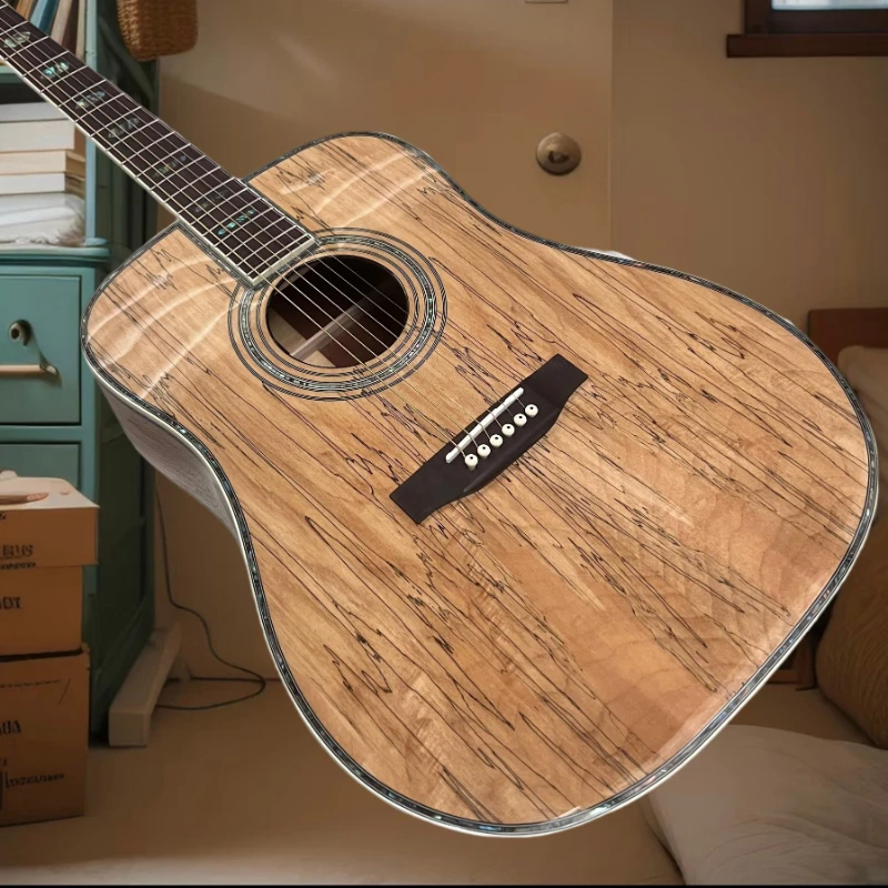 

Акустическая гитара D Dark Wood Neck с фиксированным бриджем, цельной верхней декой из ели, 6 струн, накладка на грифе из черного дерева, бесплатная доставка