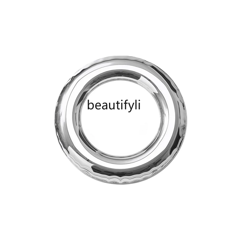 Modern Light Luxury Designer Creative Polishing Mirror Surface Result Stainless Steel Makeup round Mirror Decorative Ornaments