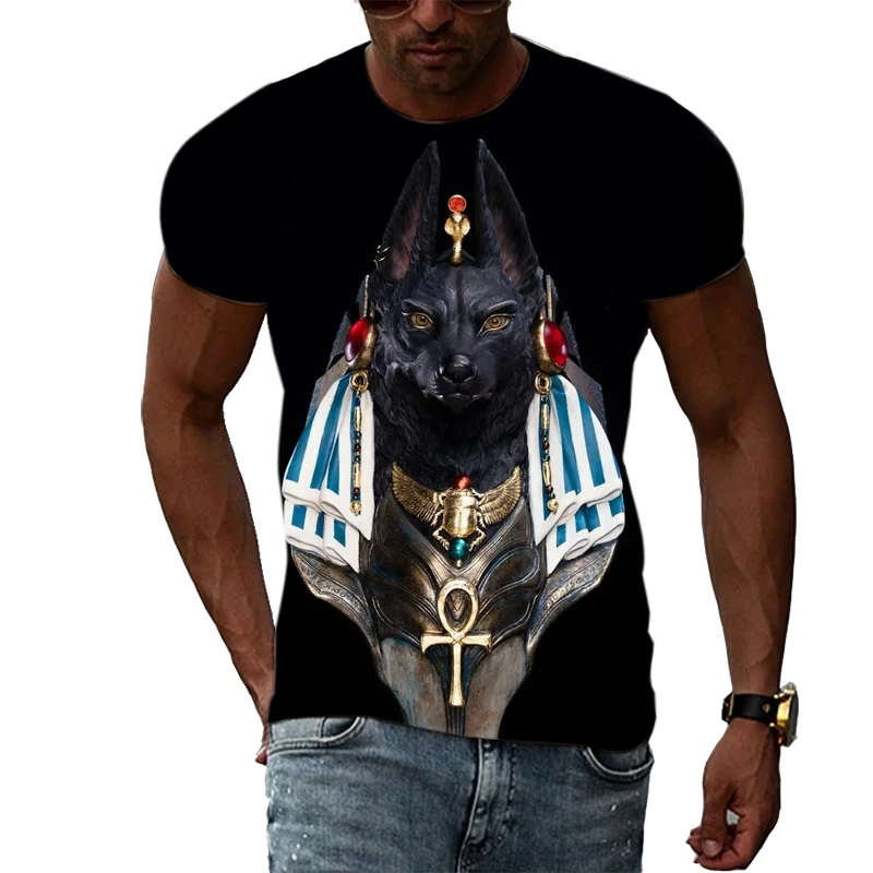 New Fashion Cool Style Reaper Anubis 3d Print Men's T Shirt Summer Casual Trend Trend Pattern T Shirt Trendy Breathable Cloths