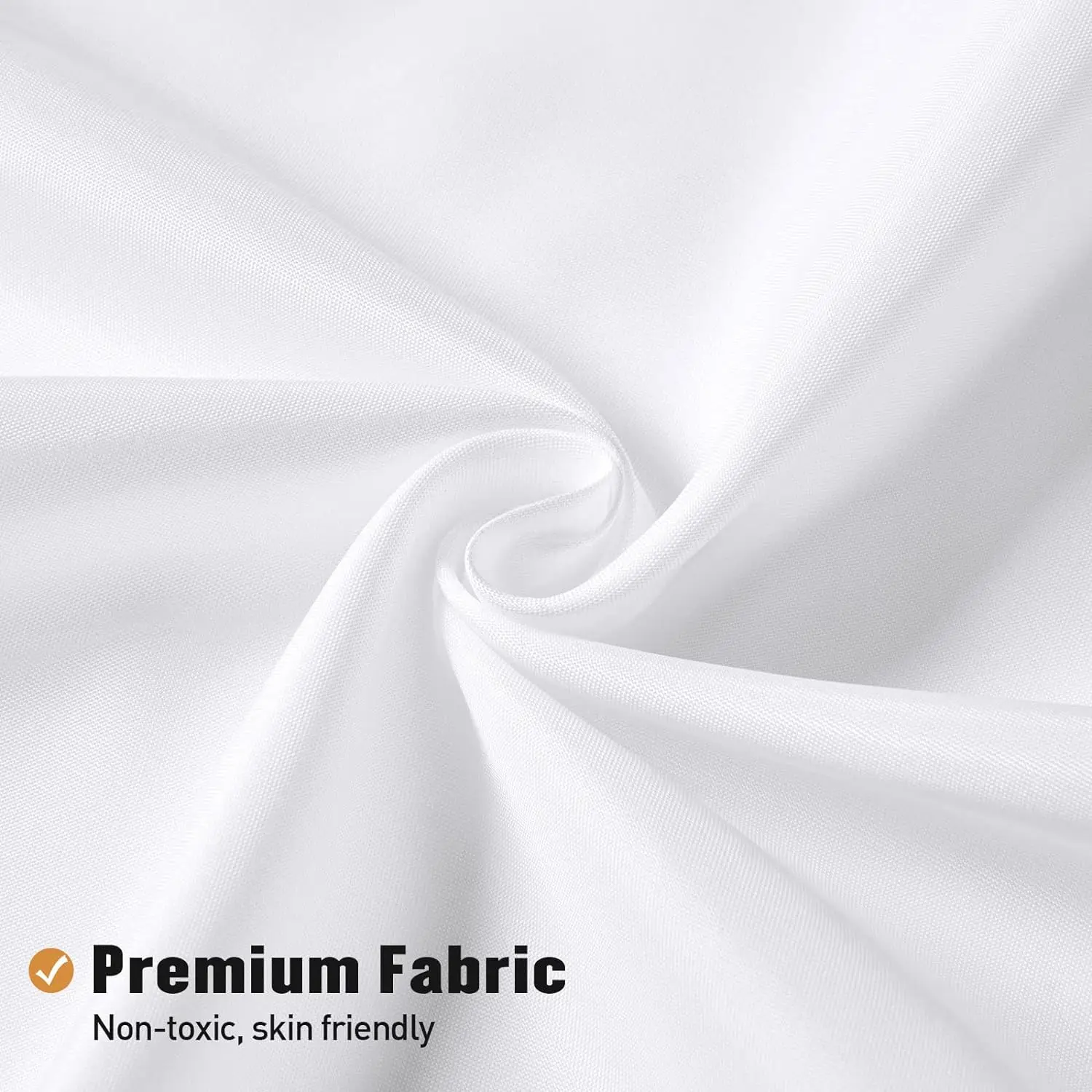 1PC White Fabric Shower Curtain Liner, Modern Bathroom Simple Shower Curtain Or Liner, TARP and Machine Washable, 12 Hooks