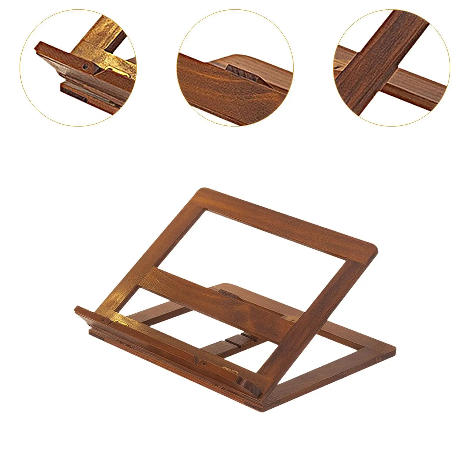 Calligraphy Copybook Holder Book Stand, Children Adult Reading Wooden Table Rack Folding Creative Bookends Textbook Book Shelf