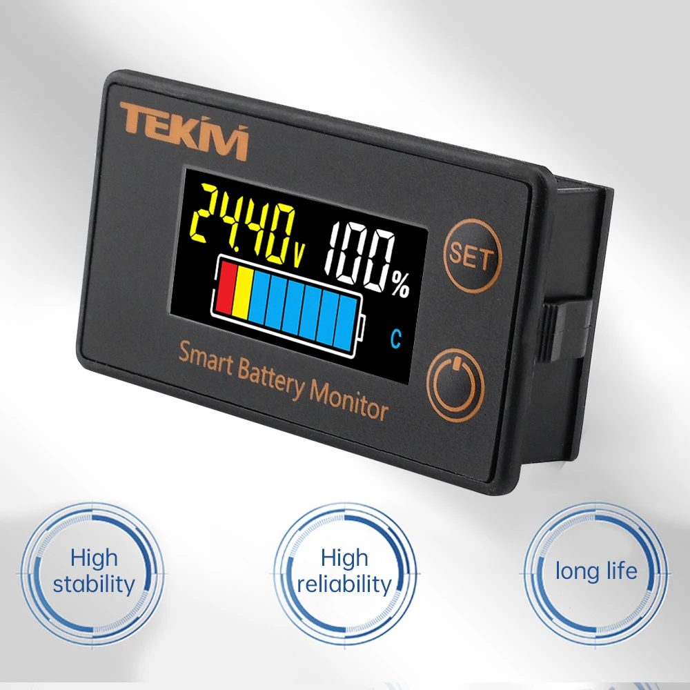 DC7-100V indicatore di capacità della batteria 6139 misuratore di elettricità digitale LCD a colori Tester di tensione PO4 al litio al piombo per