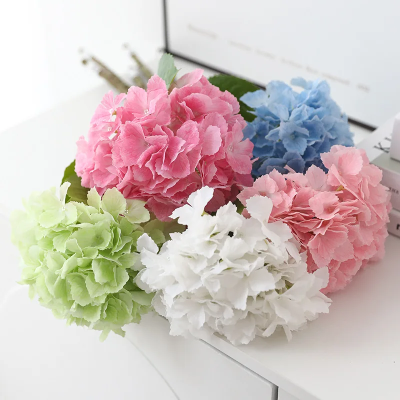 

5Pcs Feel Moisturizing Hydrangea Real Touch Artificial Flowers Wedding Decor Realistic Hydrangea Flowers Party Home Room Decor