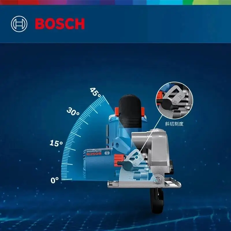 BOSCH GKS 18V-44 18V Electric Circular Saw 5AH Battery Charger Set Brushless Multi-Angle Carpentry Cutting Machine Power Tool