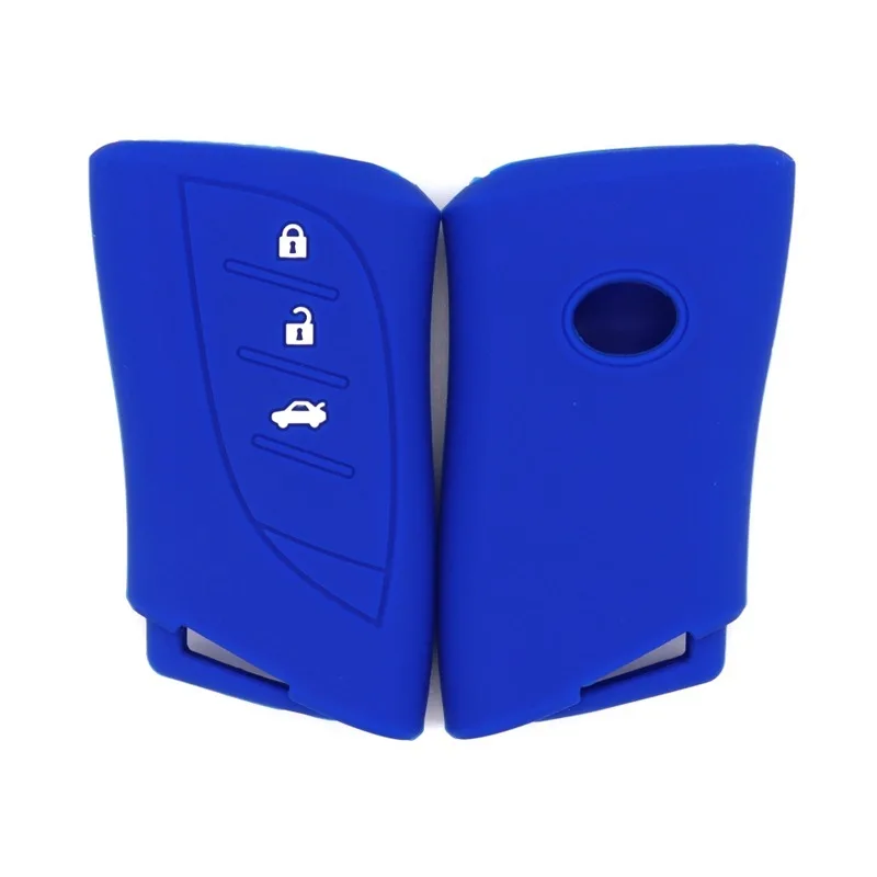 حافظة مفاتيح سيارة من السيليكون لكزس الجديد - إصدار مفتاح ذكي بـ 3 أزرار، غطاء واقٍ، مضاد للخدش ومتين للسيارات