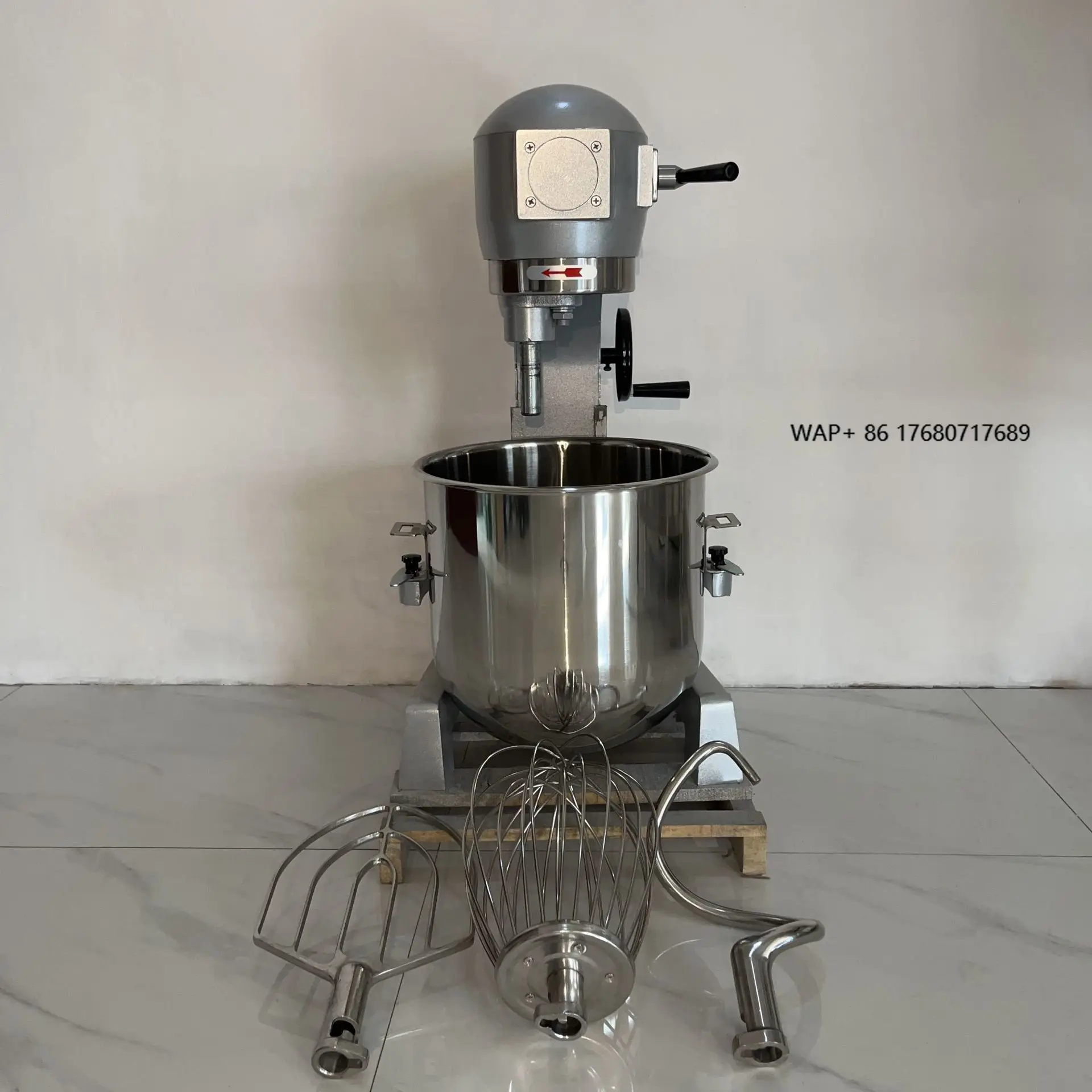 

Commercial Dough Mixer 30L Flour Egg Beater Cream/Fresh Milk Machine Two Speed Levels Three Kneading Tools for Food Preparation