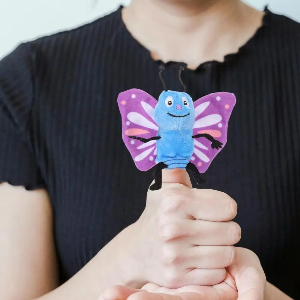 Tell Story Role Play Animal Finger Puppets Storytelling Educational Insect Series Puppets Cartoon 9cm Butterfly Bee Puppets