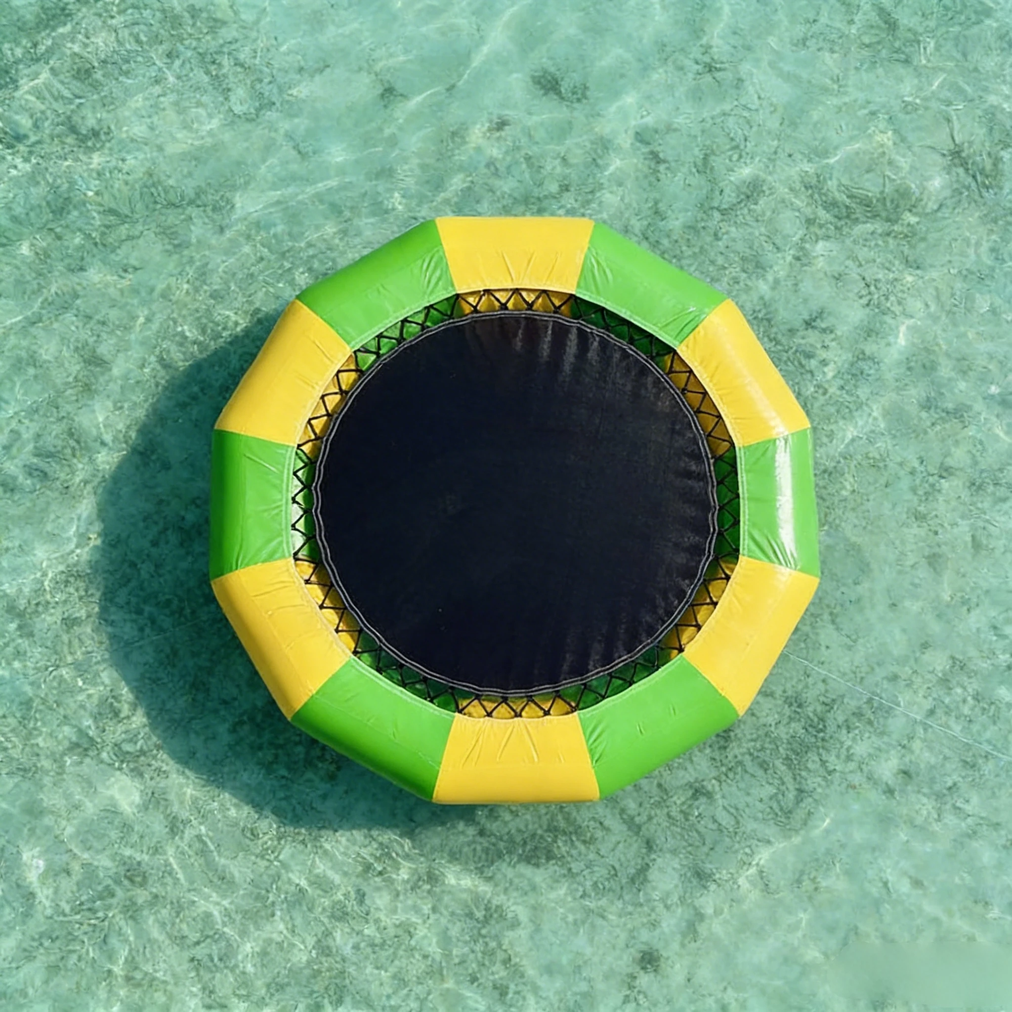 Inflatable Water Trampoline 10ft, Inflatable Water Bouncer With Slide Water Trampoline for Lake