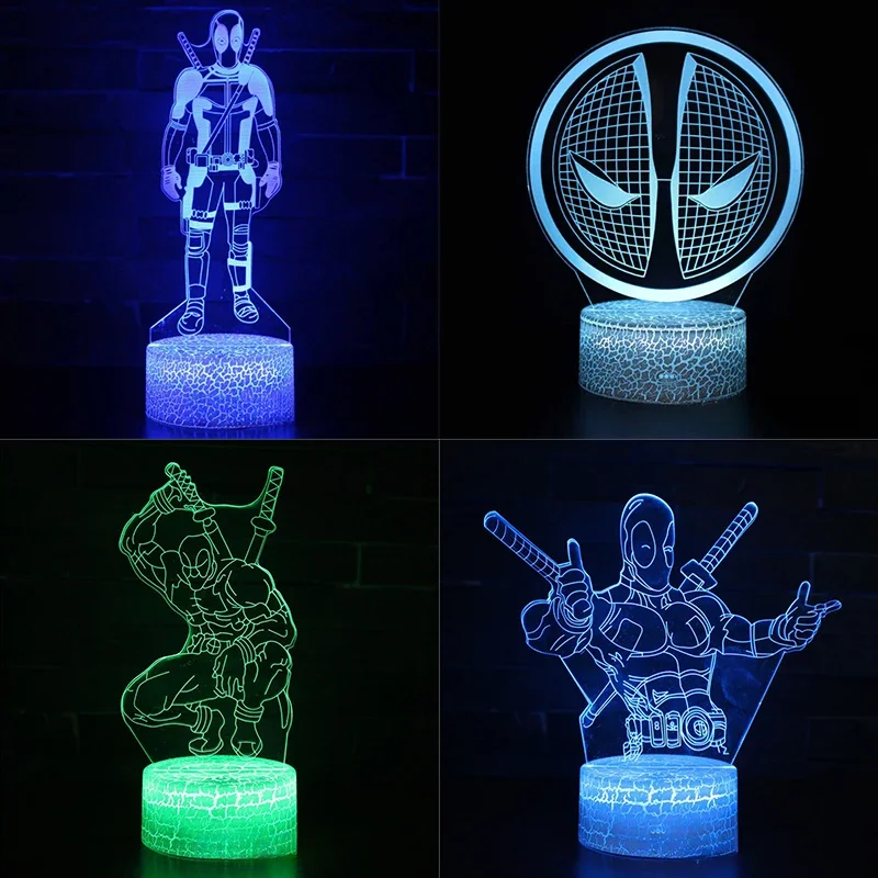 חצץ נבלות אנימה 3d lightlpool מנורת מדליק צבעוני שינוי usb אור מנורת יום הולדת מתנה ליום הולדת מתנה