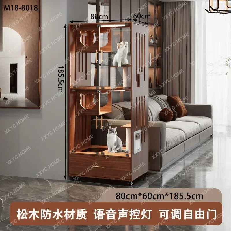 

Новый массив дерева, вилла, кошачье гнездо, домашний интерьер, роскошное панорамное стекло, большой, кошачий домик, клетка C5556 C 5556