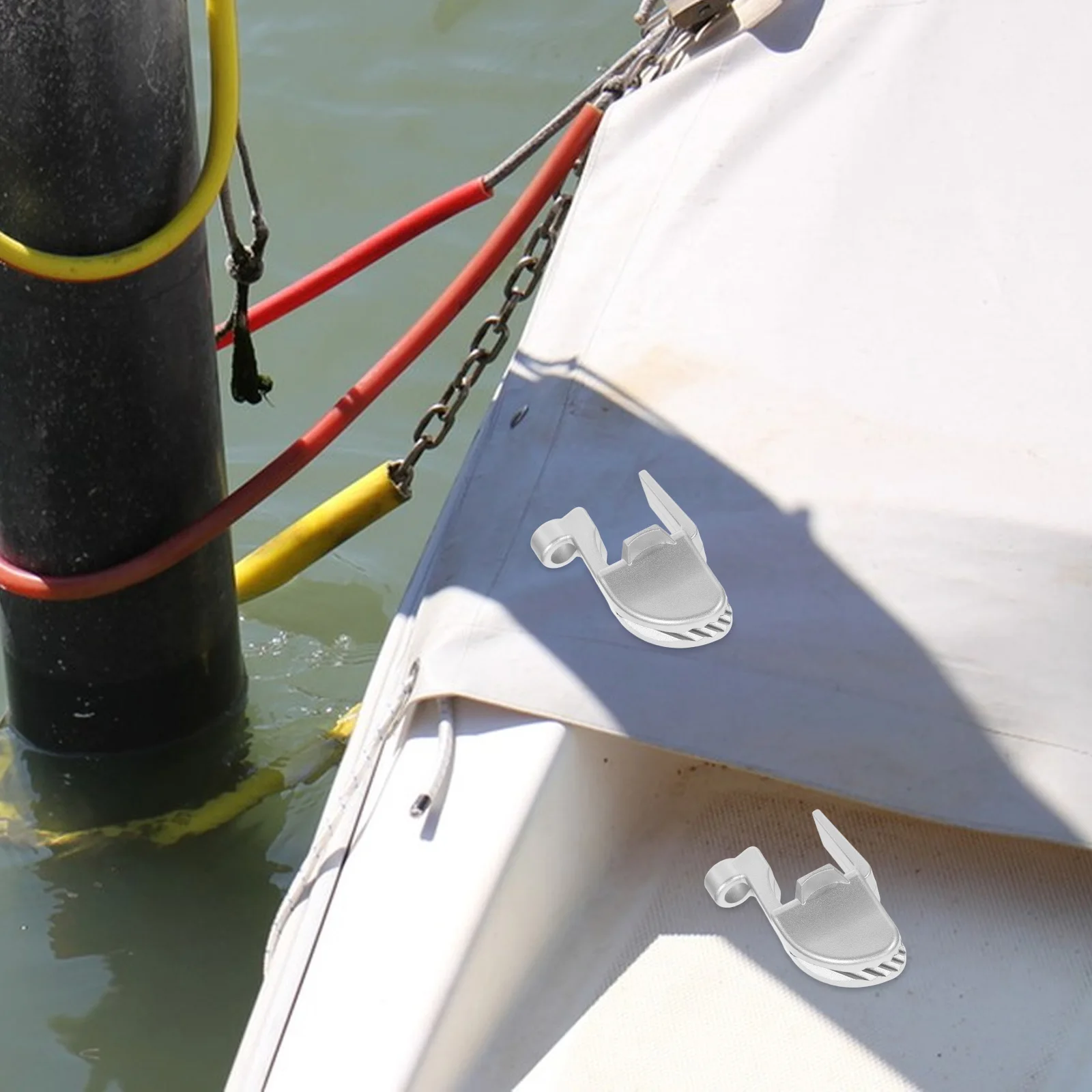 

4 Pcs Marine Clamp Boat Clips for Docking Bumpers Hook Holder Clamps Abs Hangers