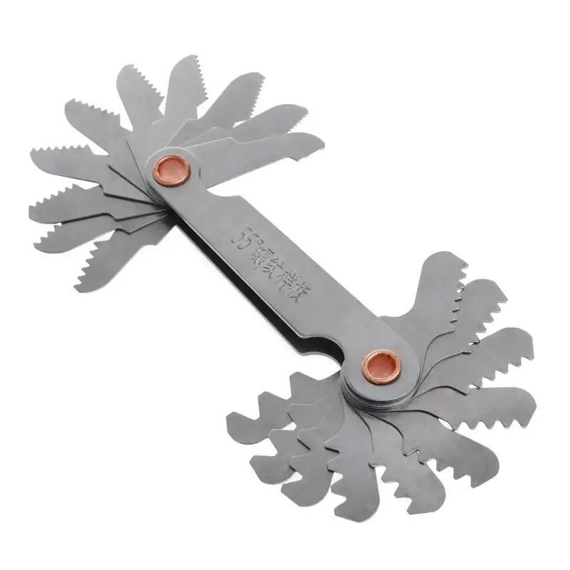 

Y1UD 2 Pcs Stainless Steel Metric Screw 60+55 Degree Thread Measuring Gauge