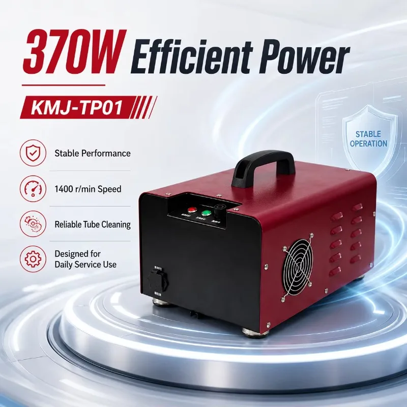 New Portable Motorized Heat Exchanger Tube Cleaning Machine 1400rpm Electric Condenser Pipe Cleaner for Industrial HVAC