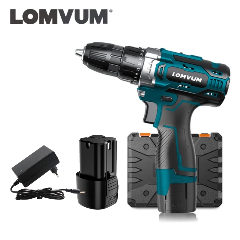 16.8V Multifunction Rechargeable Lithium Battery Torque  Electric Drill bit cordless Electric Screwdriver hand wrench tool set