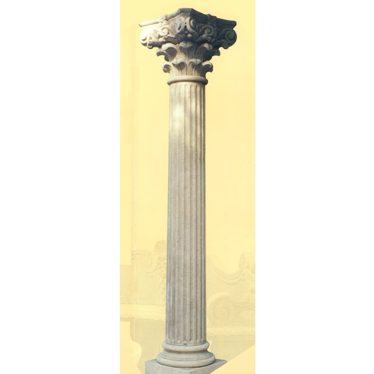 Carved Stone gate posts Roman pillars Roman Corinthian style column marble portal pillars custom made garden ornament