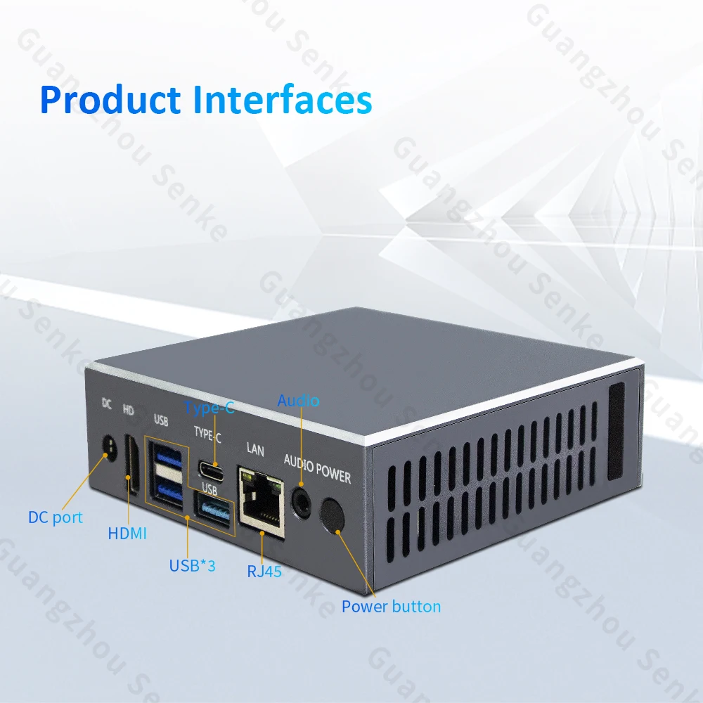 window 10 i7 mini pc all in one Gigabit ethernet RJ45 WiFi In-tel Cele-ron N5095 Window 11 palm portable industrial box mini