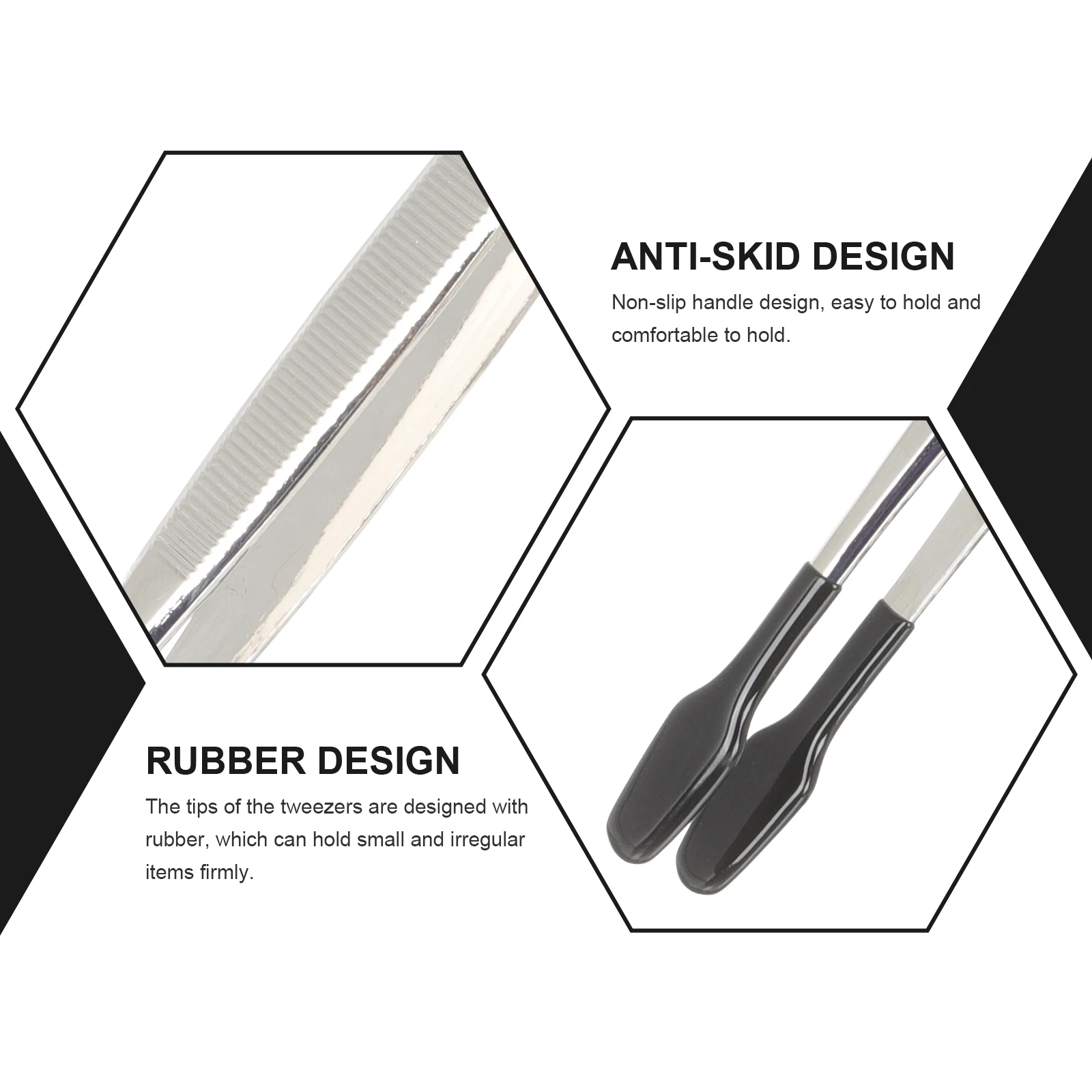 

Rubber Tipped Tweezers Long Flat Tip Stainless Steel Craft Tweezers for Beads Jewelry Stamps Hobby Tools Stamp Tweezer Tongs