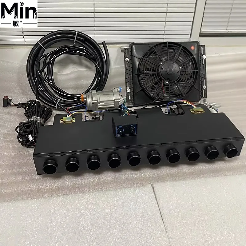 12V 24V Hidden Parking Air Conditioner Big Internal Parking Cooler for Engineering Vehicles Trucks RV Parking Use