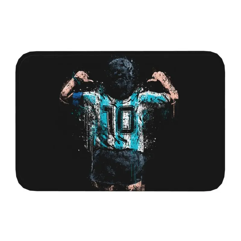 Custom Maradona Doormat Mat Anti-Slip Argentina Soccer Legend 10 Kitchen Bath Garden Rug Carpet 40*60cm