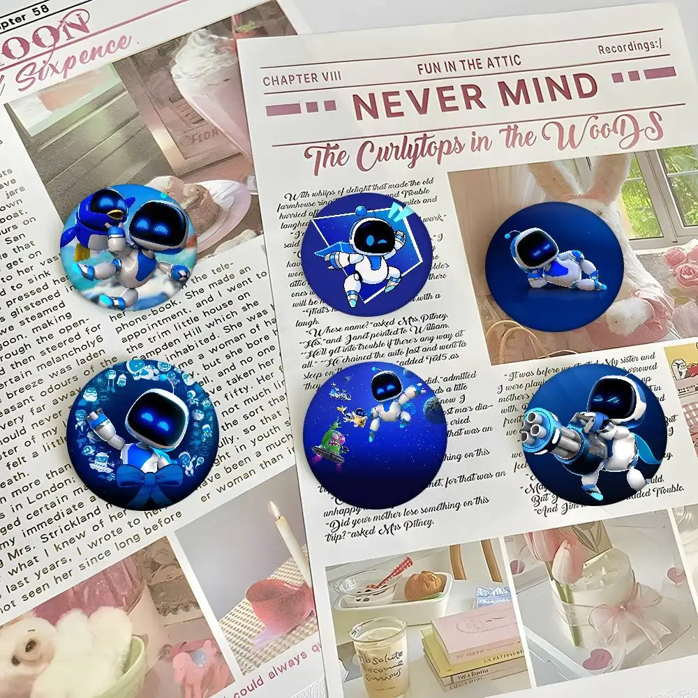 THE Cartoon A-Astro-Bot Badges Creative Tinplate Soft Button Pins Animal Icon Brooch Lapel Backpack Badge S