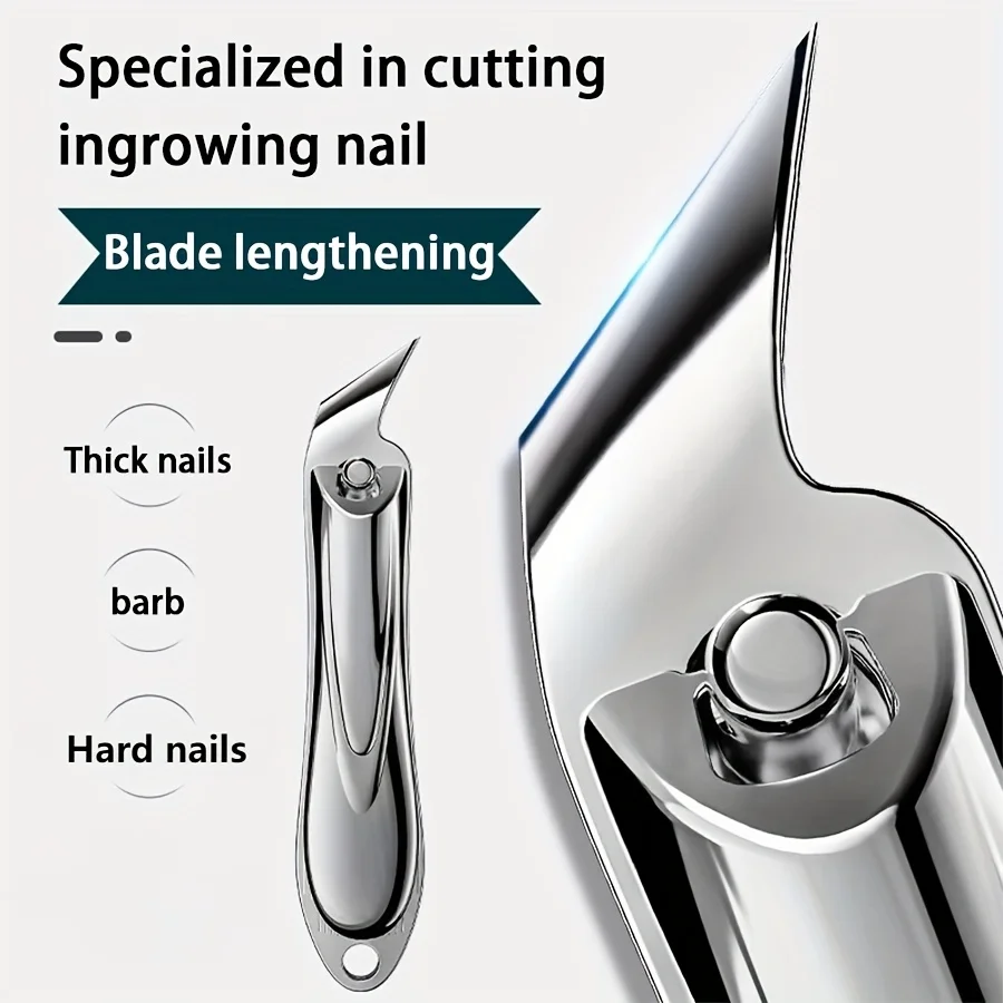 

Набор из 3 профессиональных кусачек для ногтей из нержавеющей стали с нано-пилочкой для толстых и вросших ногтей. Подарок.