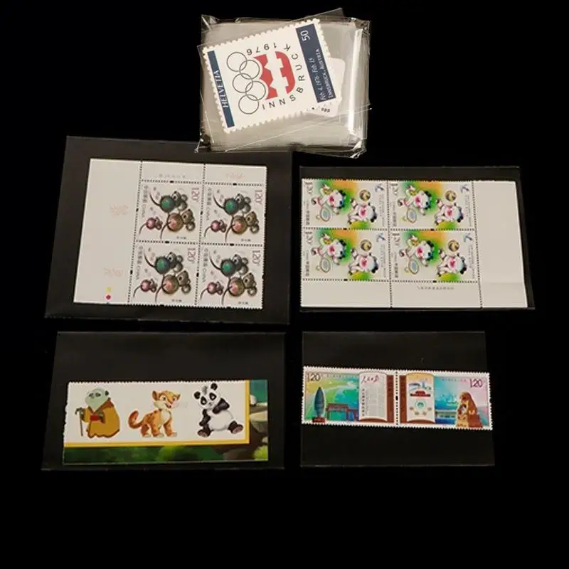 

Stamp Holder Protect Stamp Bag Stamp Sleeves Holder Collection Protection OPP Bag Professional Clear Stamp Protective Case