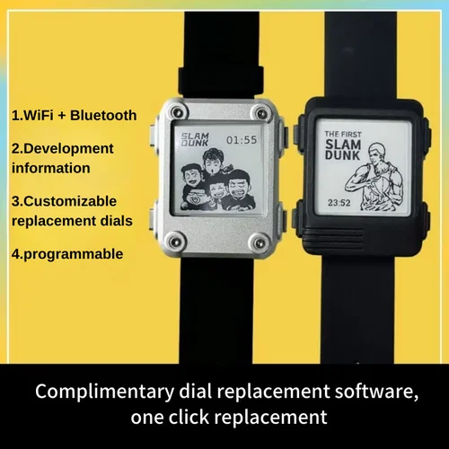 Imagen 2 del producto Reloj de código abierto con pantalla de tinta electrónica ESP32 p4 V2.0 ePaper Smartwatch DIY Dial con Bluetooth y WiFi programable para desarrolladores