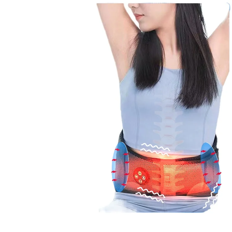 Lumbar spine massager air pressure heating vibration waist belt massager convenient lumbar disc herniation therapy device