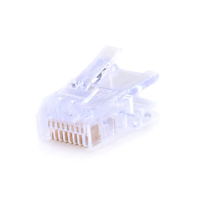 50Pcs Vergulde RJ45 Hoofd Pc Ethernet Kabel Netwerk Connector Modulaire Accessoires Plug 8P8C Plug Cat5 CAT5e