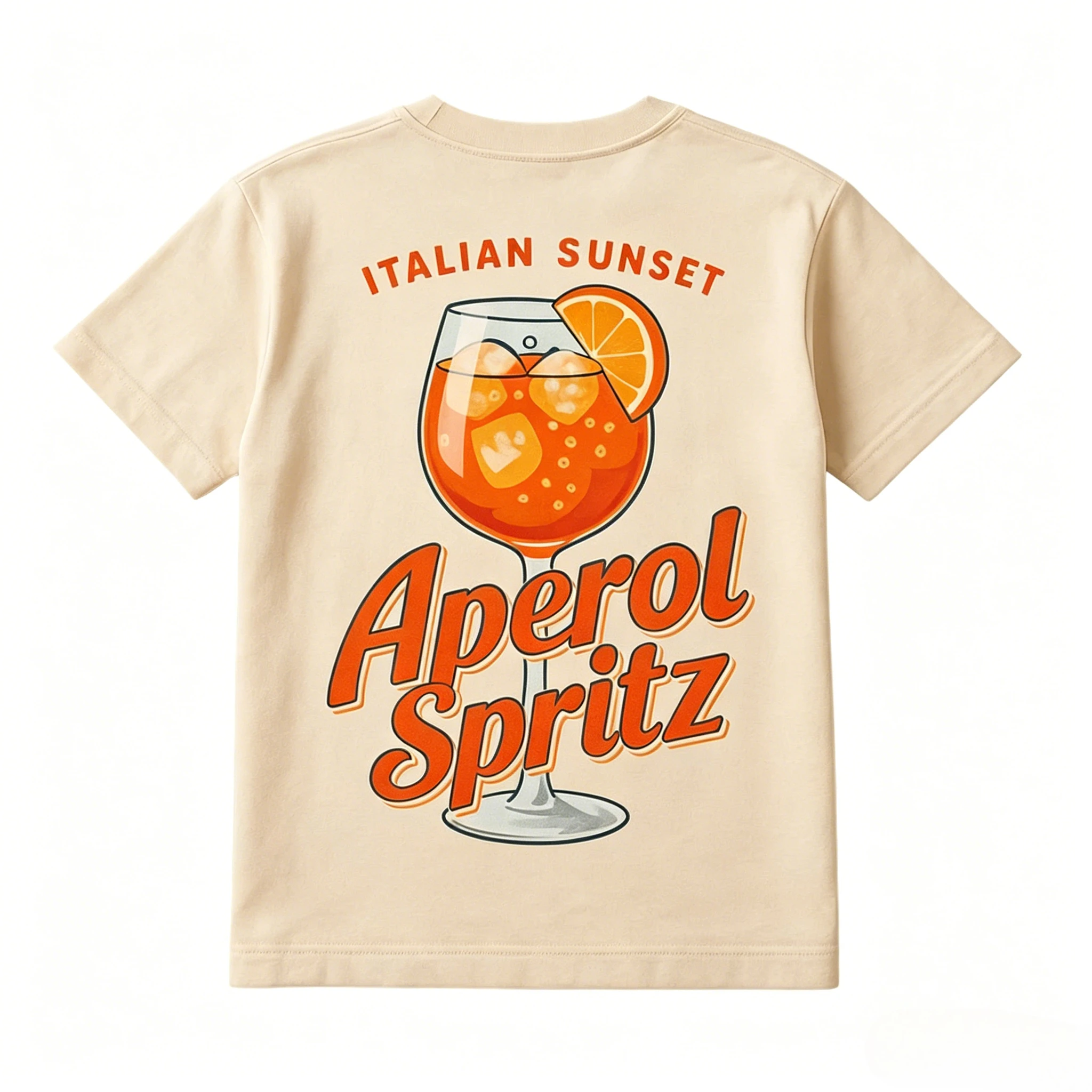 Aperol Spritz Italian Sunset T-Shirt Men Women Retro Cocktail Print Casual Streetwear Summer Bar Lover Short Sleeve Tee Tops