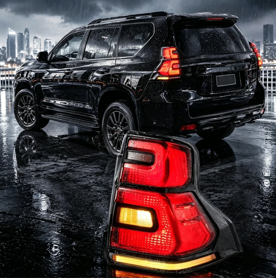 Feux arrière LED complets pour Toyota Land Cruiser Prado FJ150 2010-2017, ensemble de feux arrière, signal séquentiel, feu de recul, feu de freinage, 2 pièces