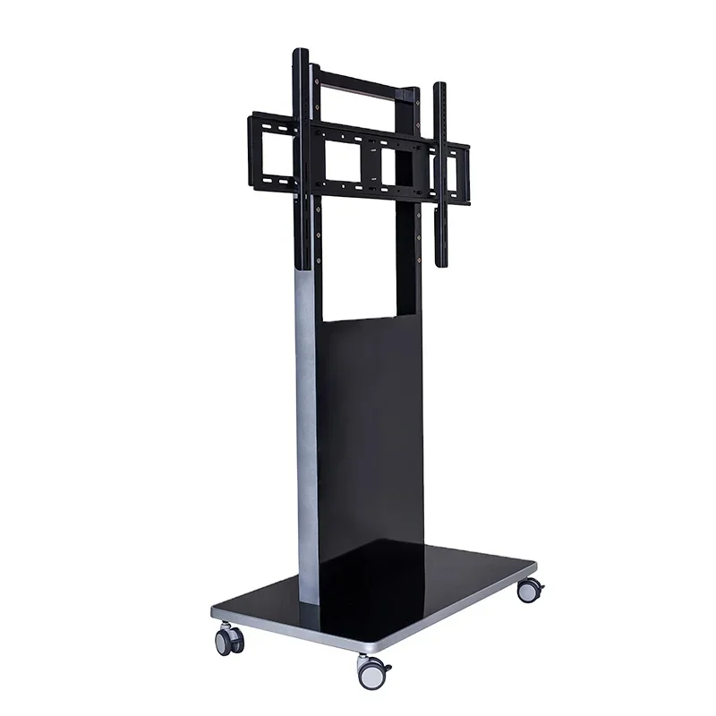 40-80 inch Motorized Height Adjustable Mobile TV Lift Floor Stands Rolling motorized tv mount   tv cart