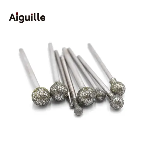 생크 2.35mm 120 # 다이아몬드 그라인딩 버, 톱니 그라인딩 비트, 다이아몬드 포인트 그라인딩 포인트 다이 연마기, 드레멜, 0.5-8.0mm, 20 개