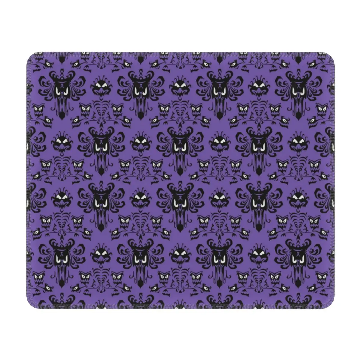 Custom Halloween Haunted Mansion PC Desk Mouse Pads Soft Mousepad with Stitched Edges Non-Slip Rubber Mouse Mat for Gamer