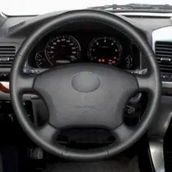 Car Inner Steering Wheel Cover Leather Trim For Toyota Land Cruiser Prado Tacoma 4Runner Tundra Highlander For Lexus LS400 GX470
