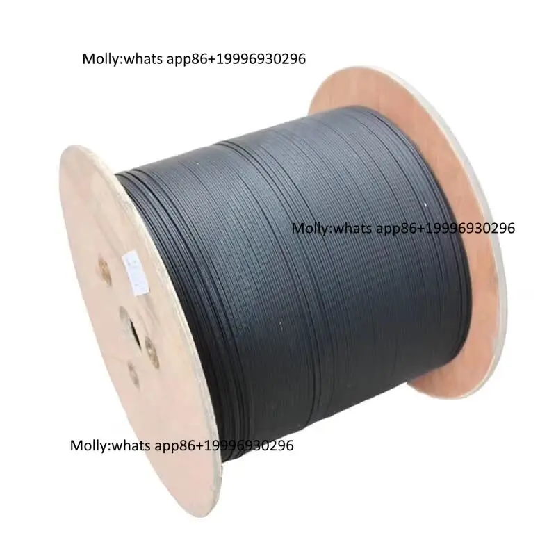 1 2 4 6 8 12 24 48 96 144 High-Speed Indoor/Outdoor Single Mode Fiber Optic Drop Cable with LSZH/PVC Jacket and Patch Cord FTTH