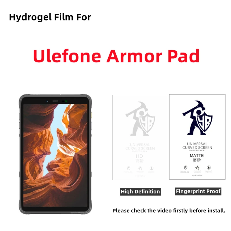 

2pcs HD Tablets Hydrogel Film For Ulefone Armor Pad Matte Screen Protector For Ulefone Armor Pad Matte Protective Film TPU Full