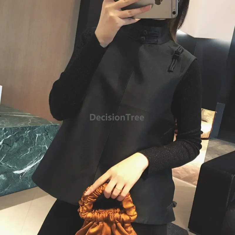 سترة صينية بتصميم عتيق بسيط لعام 2025 سترة تشيباو محسنة على الطراز العرقي سترة عصرية راقية ومزاجية أنيقة