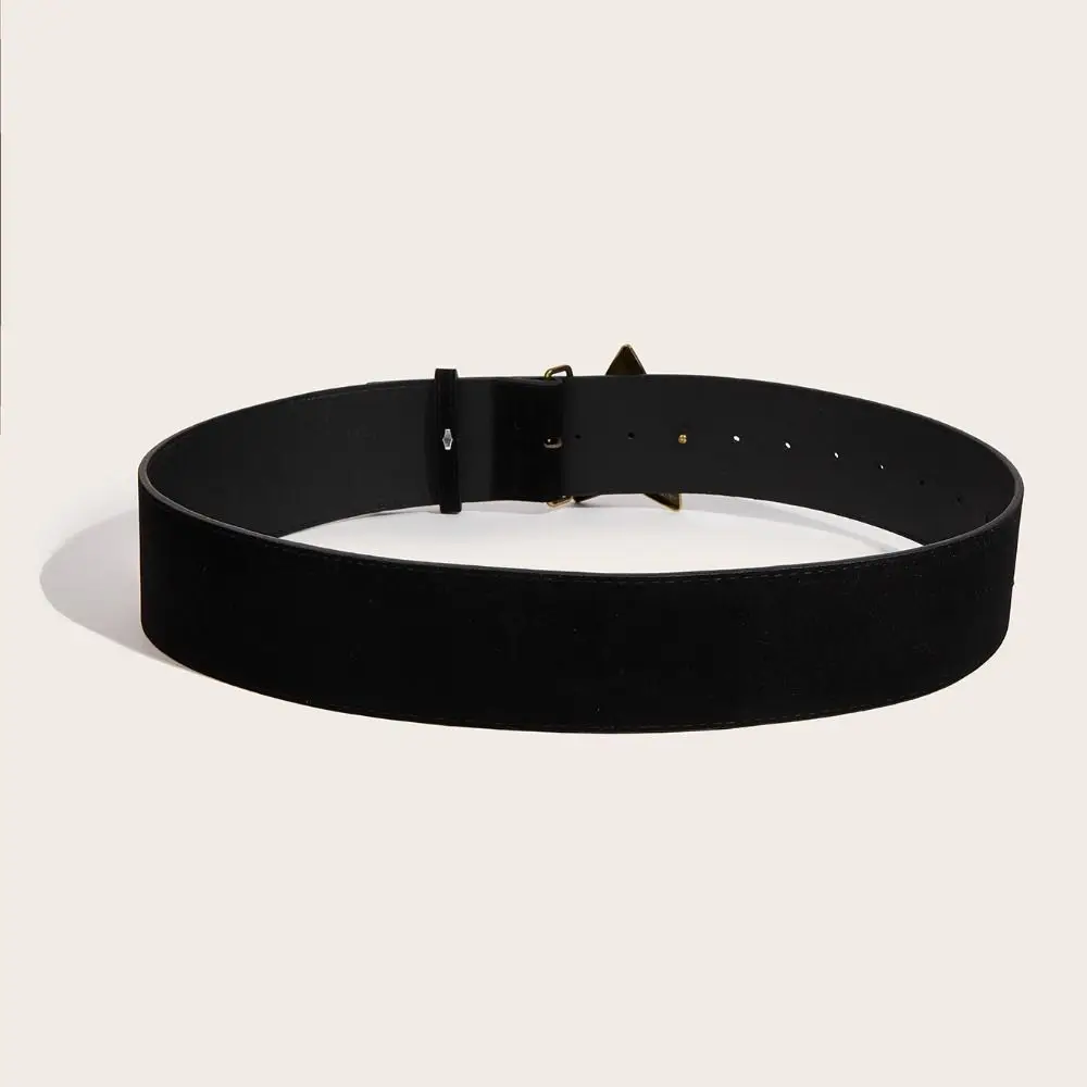 

Ремень из замши с пряжкой-заколкой в стиле Maillard, роскошный дизайн, женский поясной ремень, универсальный ультраширокий пояс