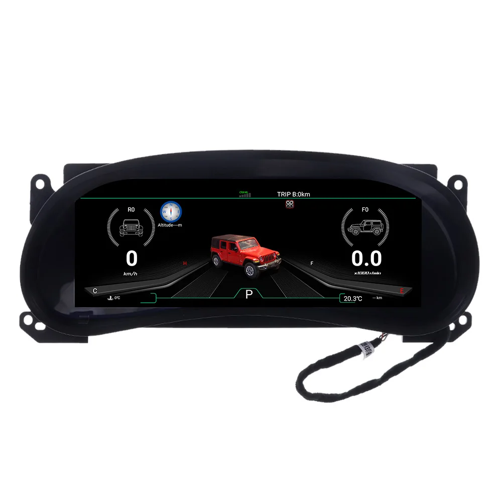 Car LCD Dashboard Digital Cluster For Jeep Wrangler 3 JK 2010 - 2017 Instrument Panel Speedmeter Multifunctional Player