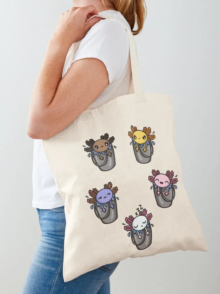 

Axolotl Buckets Tote Bag tote bag custom tote bag men's Handbags women shopper bags