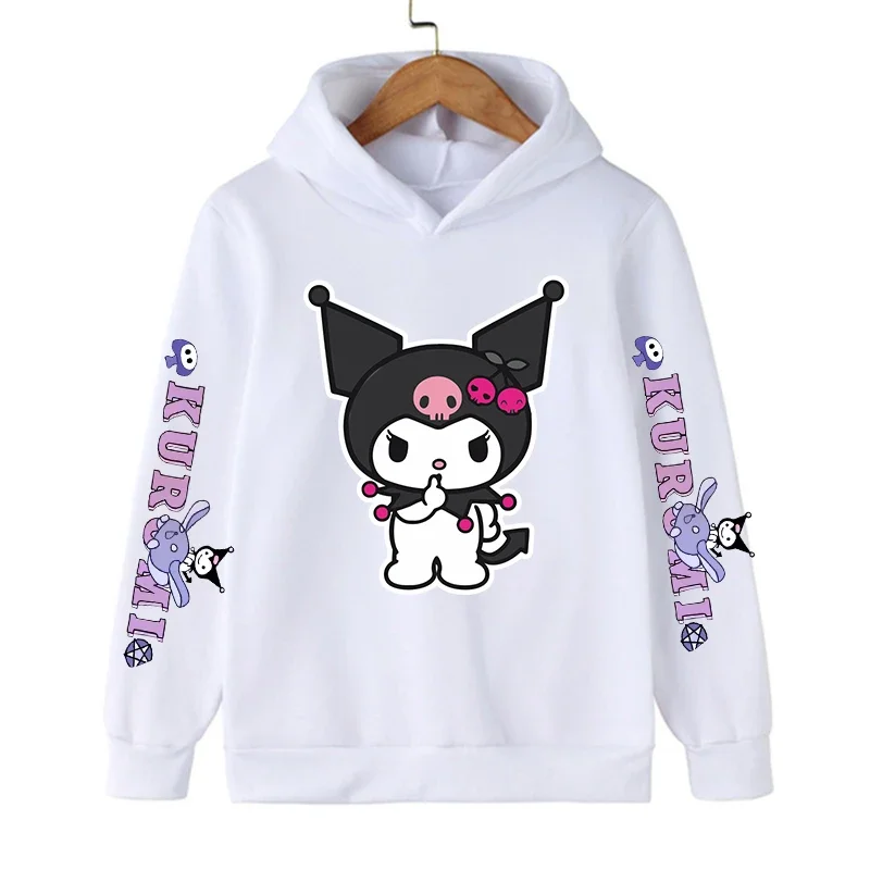 

Manga 90s anime kawaii kids Streetwear kuromi Children's Hoodie Cute Sanrio Children Sweatshirt Clothes Kid Girl Boy Top Hoody