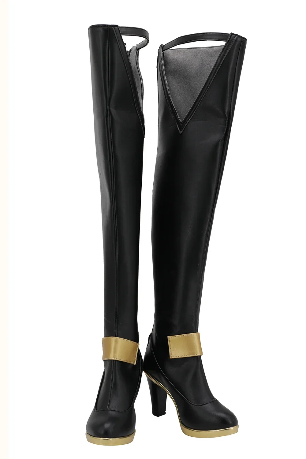 Heißes Spiel LOL KDA Ahri Cosplay Stiefel Ahri Overknee-High-Heel-Lederschuhe nach Maß für Unisex