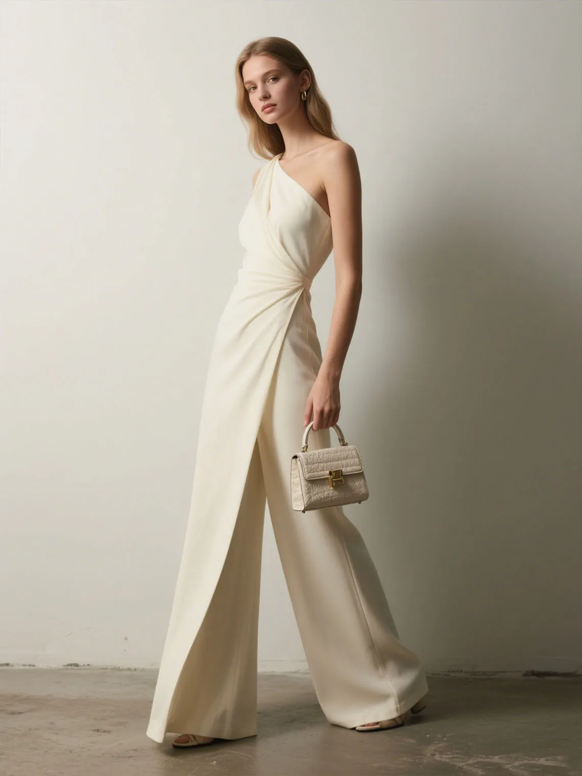 

Sexy One Shoulder Jumpsuits Floor Length Evening Dresses Stretch Fabric Solid Color Wedding Guest Dresses 2025 Free Customized