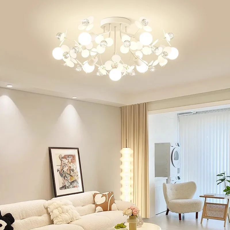 

Simple cream style ceiling light, modern simple embedded living room light