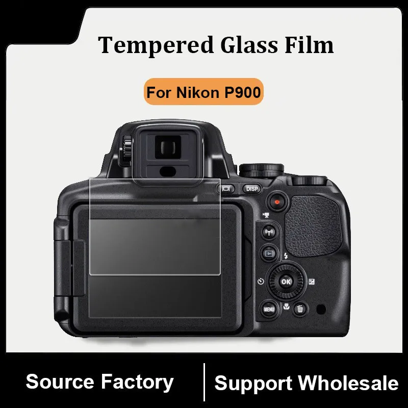 

For Nikon P900S P900 Camera Tempered Glass 9H 2.5D LCD Screen Protector Explosion-proof Film