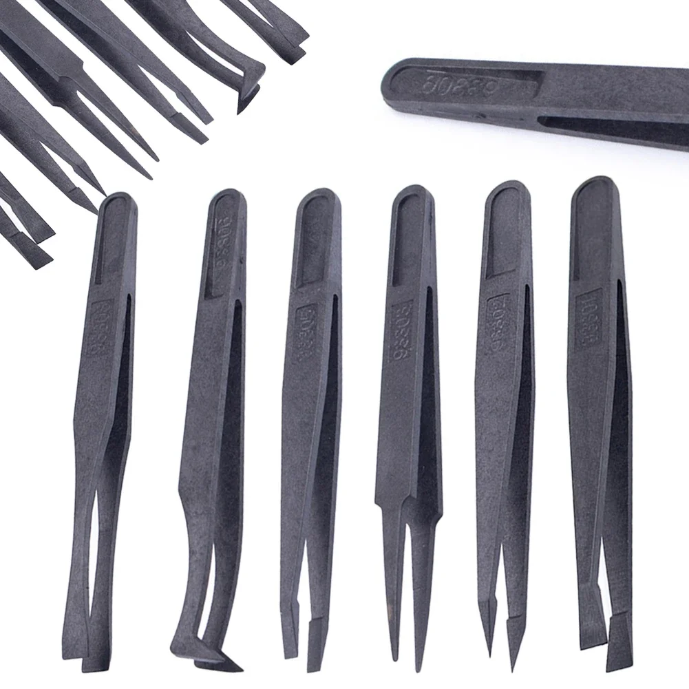 1pcs Anti-static Electronic Tweezers Kit Carbon Fiber Forceps PCB Repair Hand Tools Set Can Be Used Daily