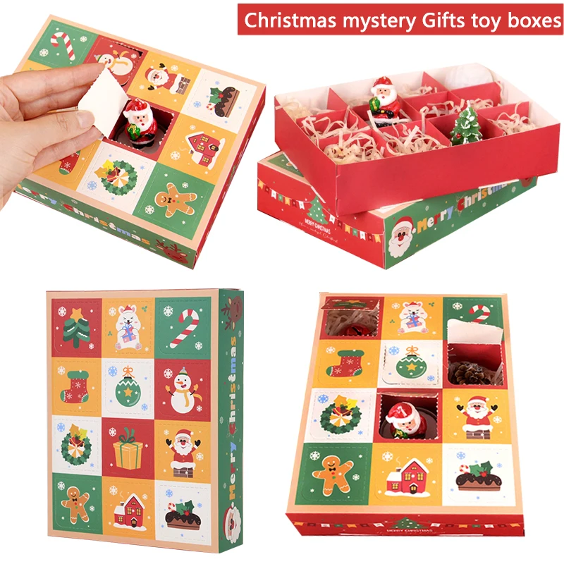 

2Pcs Christmas Gift Box Creative Surprise Blind Box Gifts Boxes DIY Countdown Advent Calendar Packaging Navidad New Year 2024